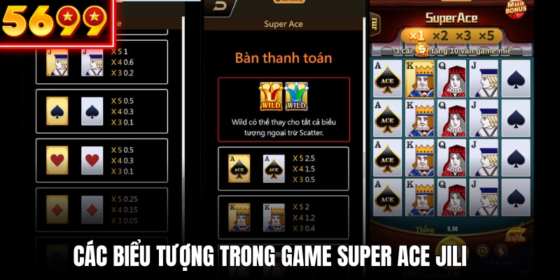 Biểu tượng có trong game super ace JILI