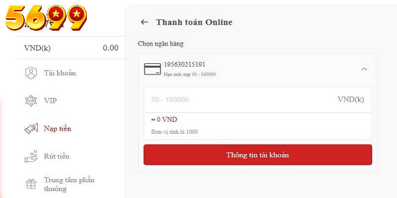 7 bước nạp tiền 5699 qua phương thức thanh toán online